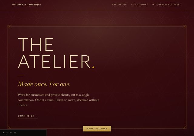 Witchcraft.boutique homepage