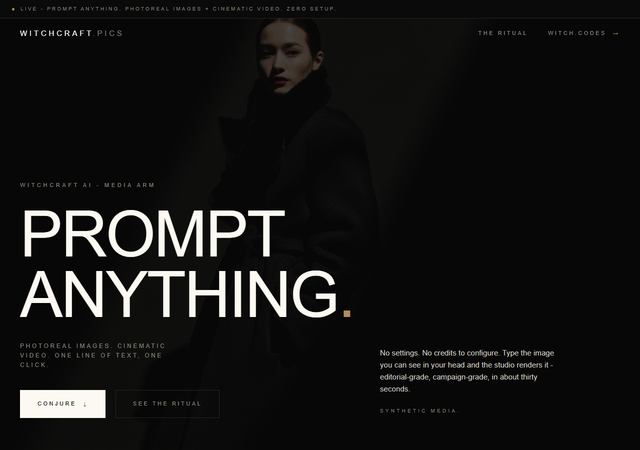 Witchcraft.pics homepage